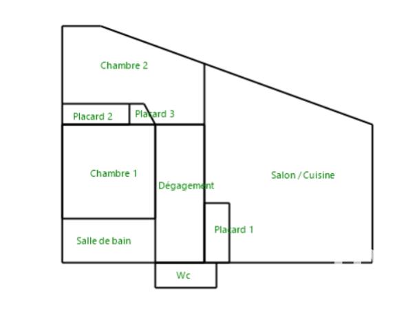 Appartement - 53 m² - 3 pièces