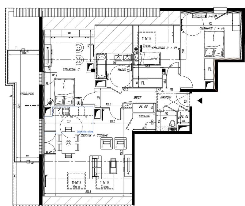 Appartement - 89 m² - 4 pièces