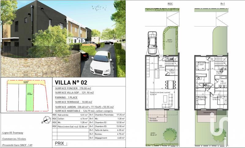 Maison - 127 m² - 5 pièces