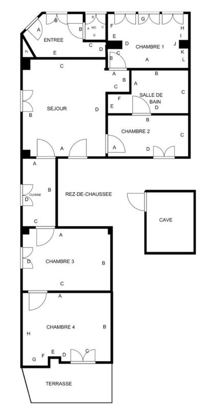 Appartement - 85 m² - 5 pièces