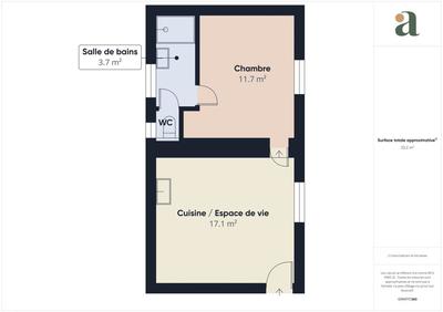 Appartement - 33 m² - 2 pièces