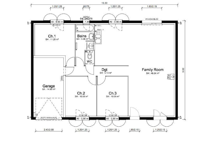 Maison - 89 m² - 4 pièces