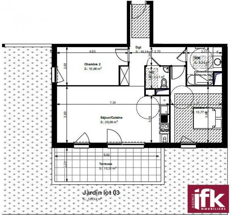 Appartement - 68 m² - 3 pièces