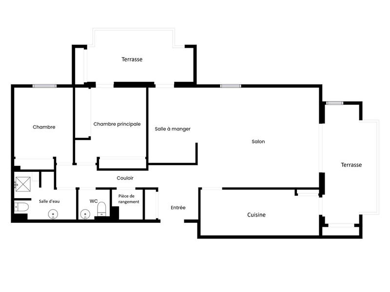 Appartement - 96 m² - 3 pièces