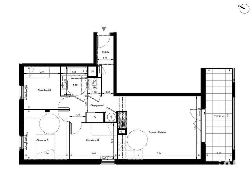 Appartement - 78 m² - 4 pièces