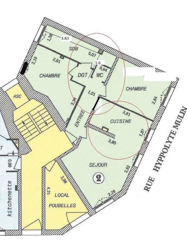 Appartement - 57 m² - 3 pièces