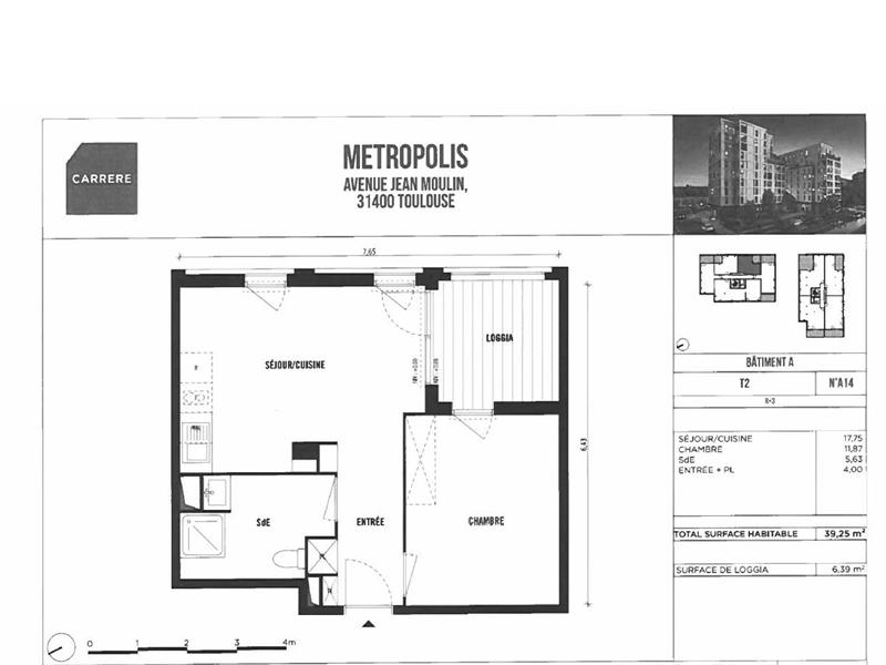 Appartement - 45 m² - 2 pièces