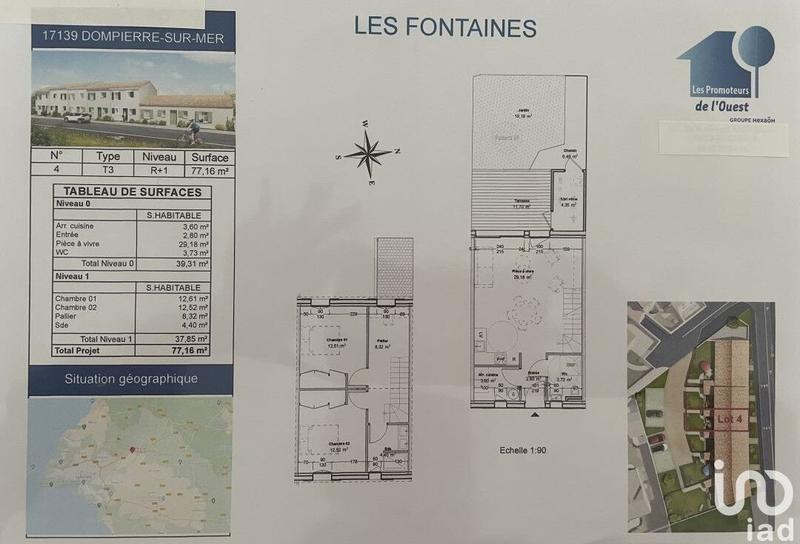 Maison - 77 m² - 3 pièces