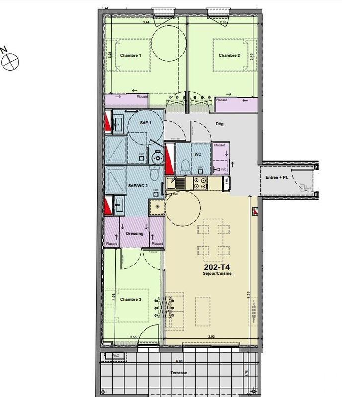 Appartement - 89 m² - 4 pièces