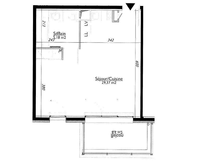 Appartement - 34 m² - 1 pièce
