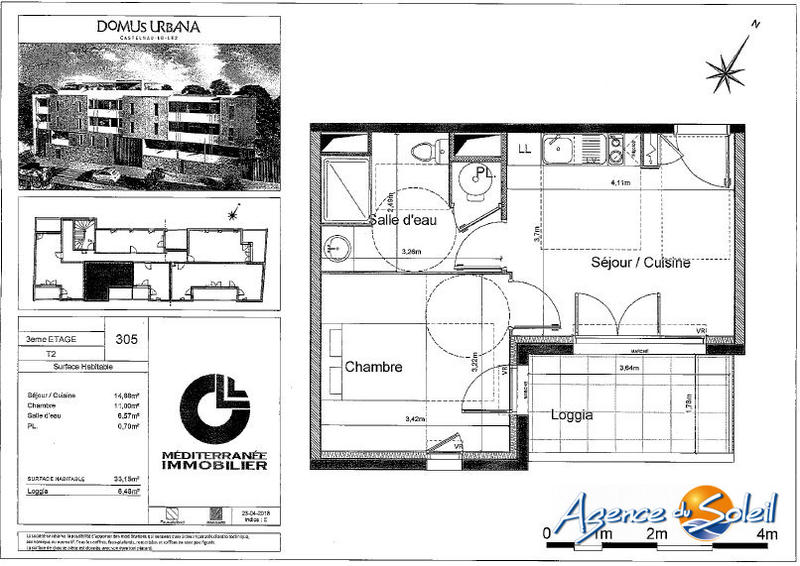 Appartement - 33 m² - 2 pièces