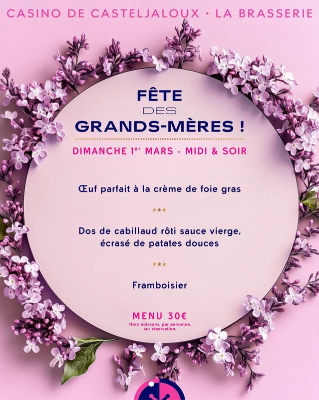 Menu de Fête des Grands-Mères