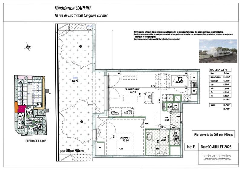 Appartement - 49 m² - 2 pièces