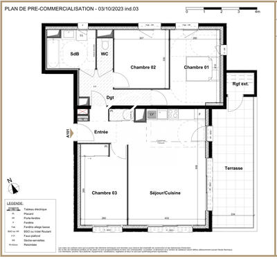 Appartement - 80 m² - 4 pièces