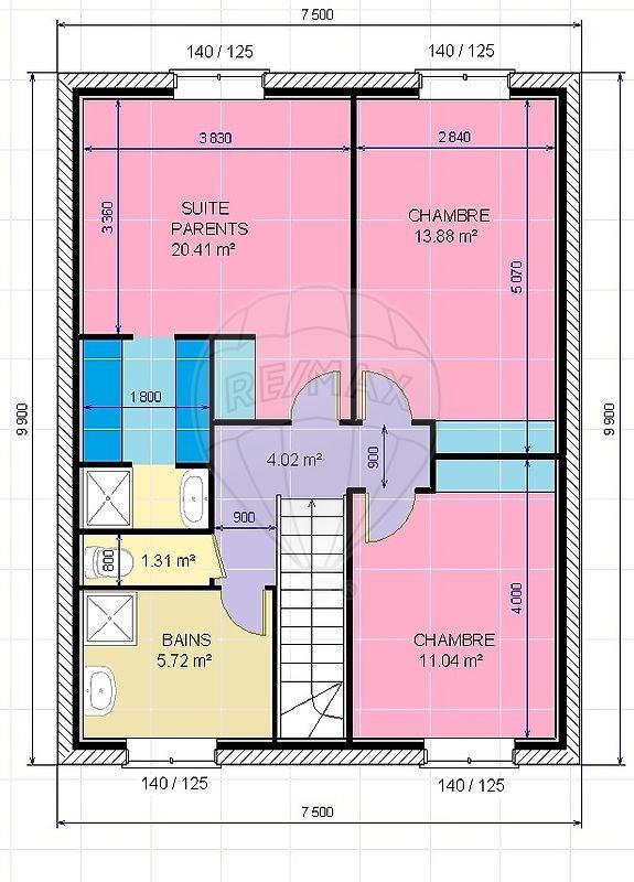 Maison - 105 m² - 4 pièces