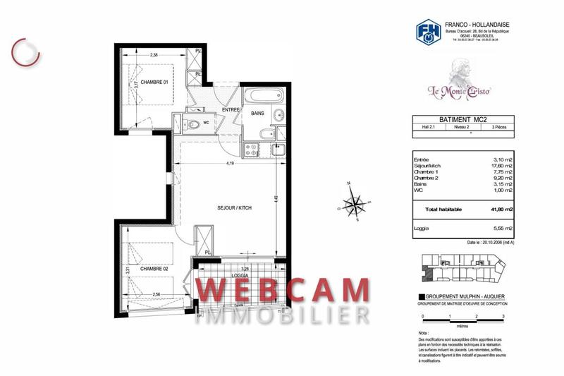 Appartement - 41 m² - 2 pièces