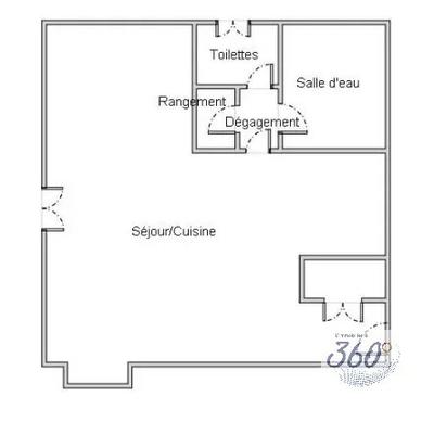 Appartement - 26 m² - 1 pièce