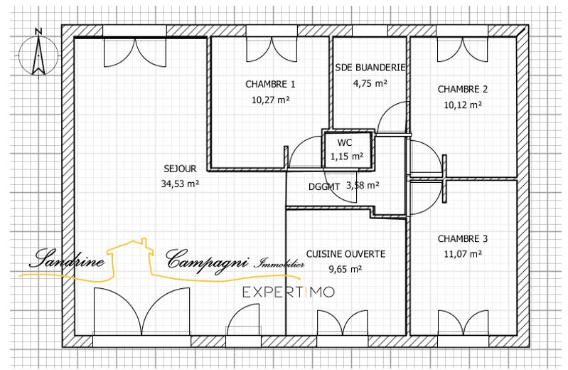 Maison - 84 m² - 4 pièces