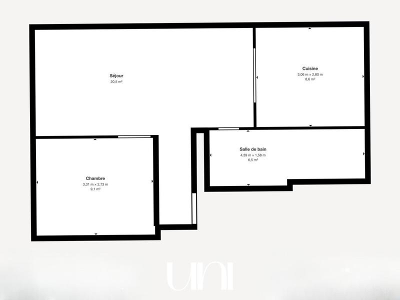 Appartement - 44 m² - 2 pièces