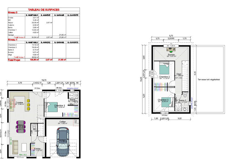 Maison - 105 m² - 5 pièces