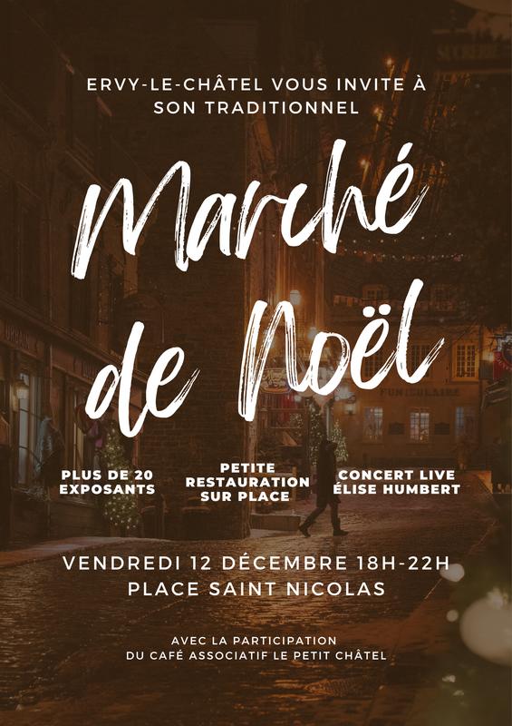 Marché de noël nocturne