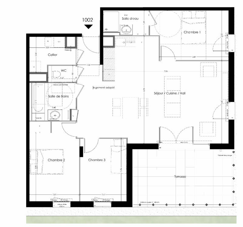 Appartement - 92 m² - 4 pièces