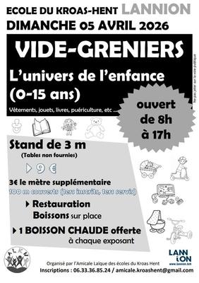 Vide-greniers dédié à l'enfance (0-15ans)