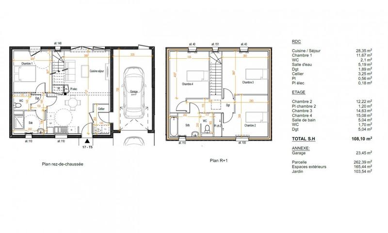 Maison - 108 m² - 5 pièces
