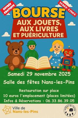 Bourse aux jouets - livres - puériculture