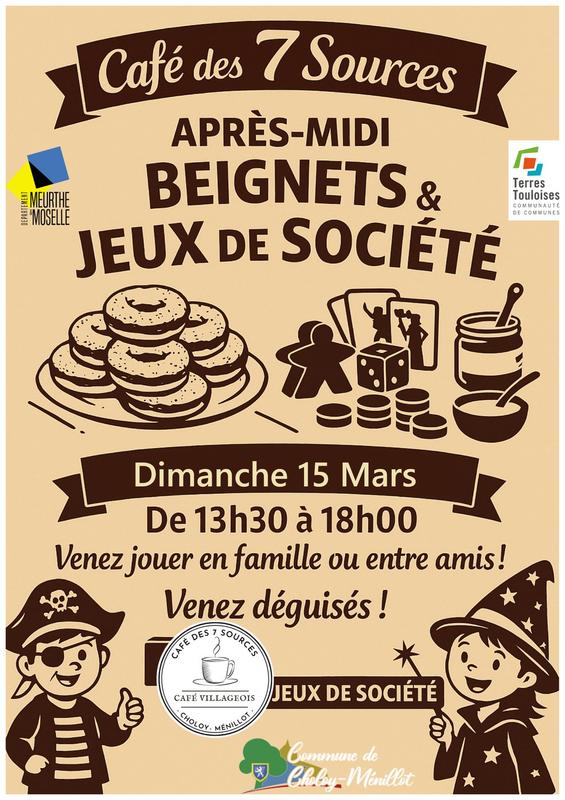Beignets &amp; Jeux de société - Café des 7 Sources