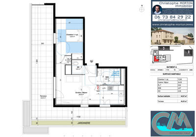 Appartement - 44 m² - 2 pièces