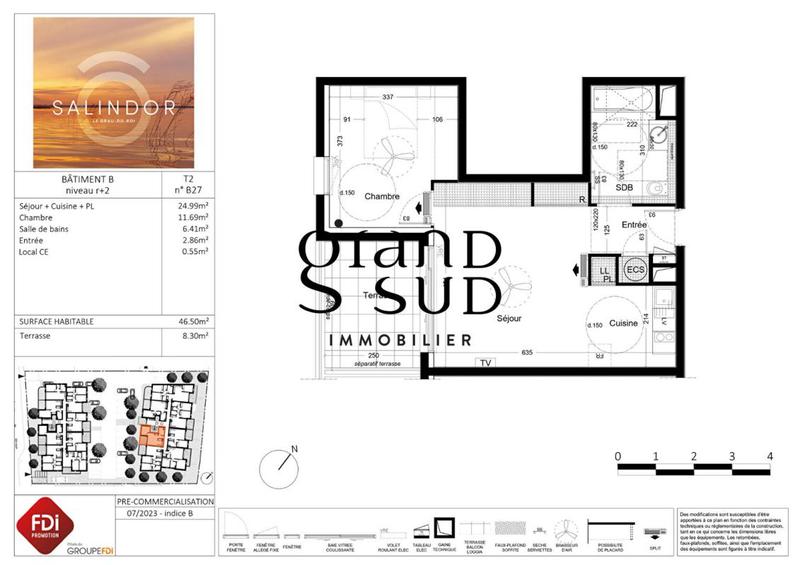 Appartement - 46 m² - 2 pièces