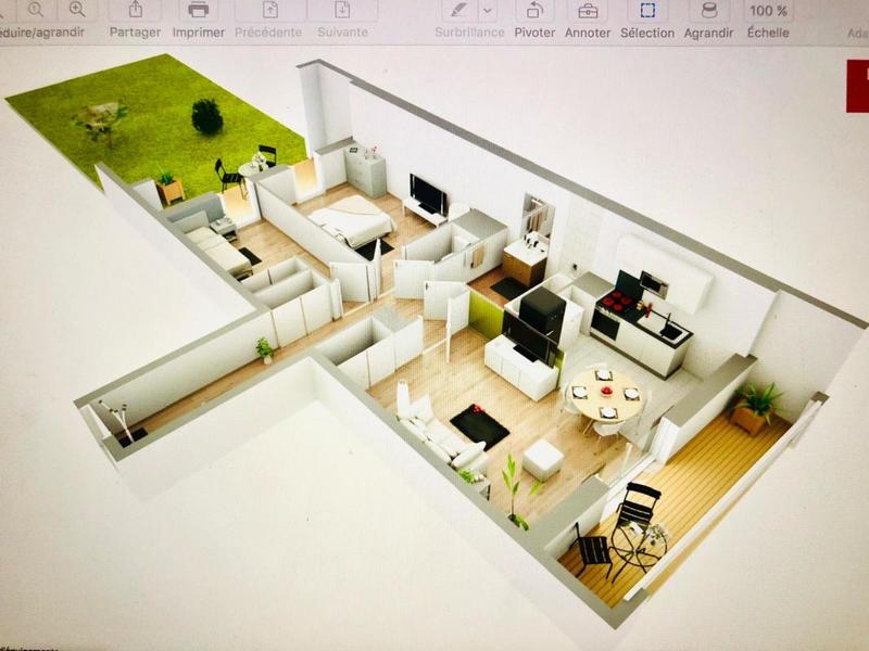 Appartement - 64 m² - 3 pièces