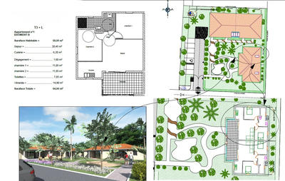 Appartement - 59 m² - 3 pièces