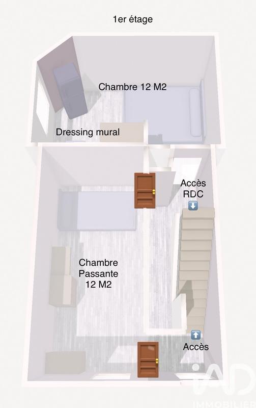 Maison - 68 m² - 3 pièces