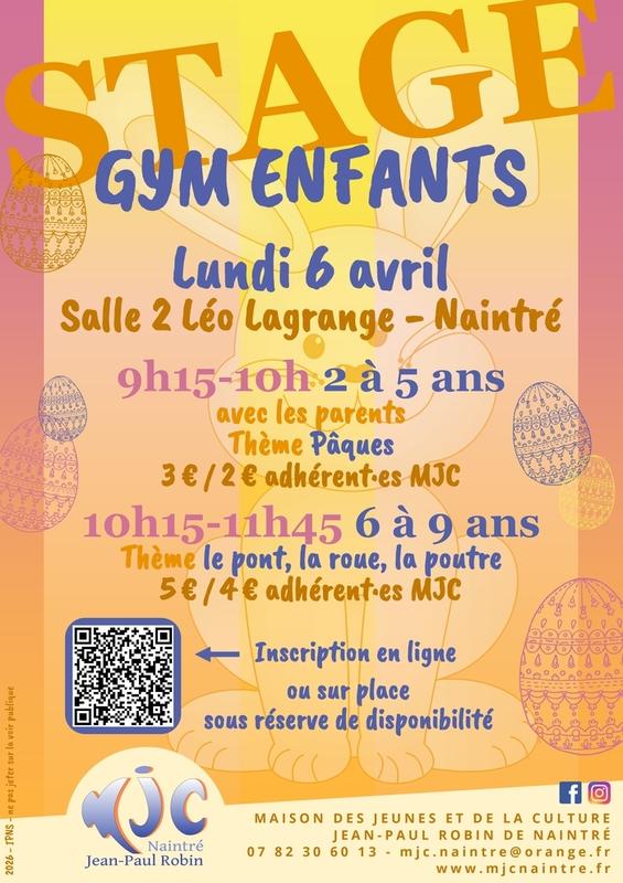 Stage de gym enfants avec la Mjc