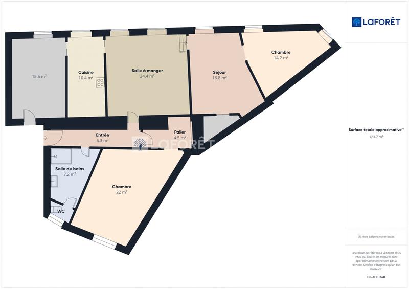 Appartement - 128 m² - 5 pièces