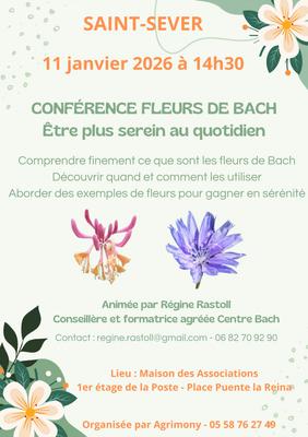 Conférence et débat : fleurs de bach