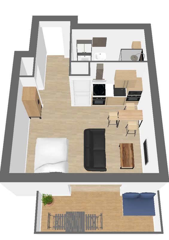 Appartement - 27 m² - 1 pièce