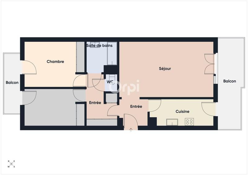 Appartement - 65 m² - 3 pièces