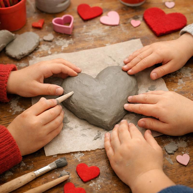 Micro-folie, atelier de modelage de coeurs