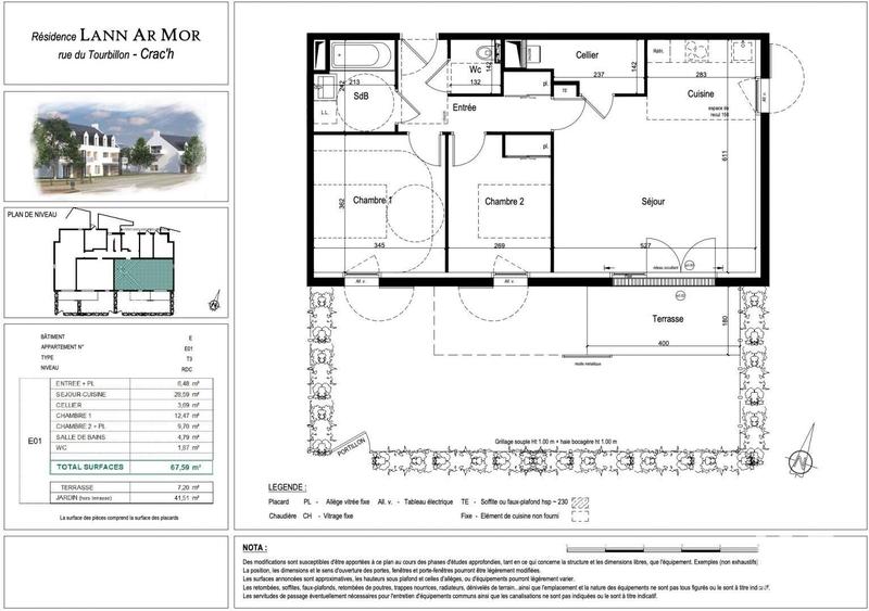 Appartement - 68 m² - 3 pièces