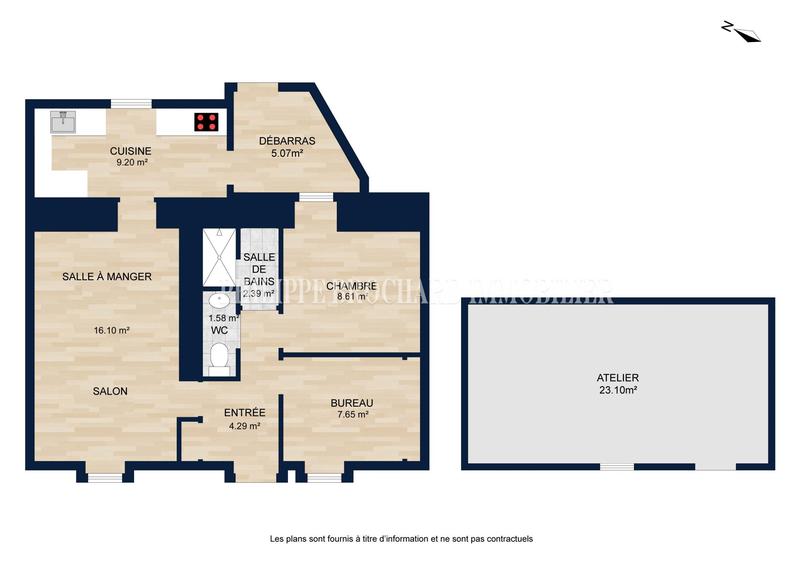 Maison - 50 m² - 3 pièces