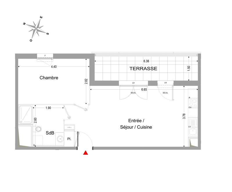 Appartement - 47 m² - 2 pièces