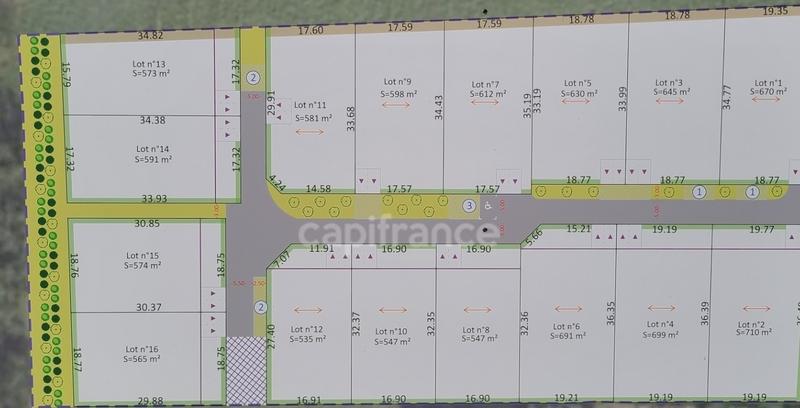 Terrain constructible - 598 m²