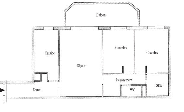 Appartement - 67 m² - 3 pièces