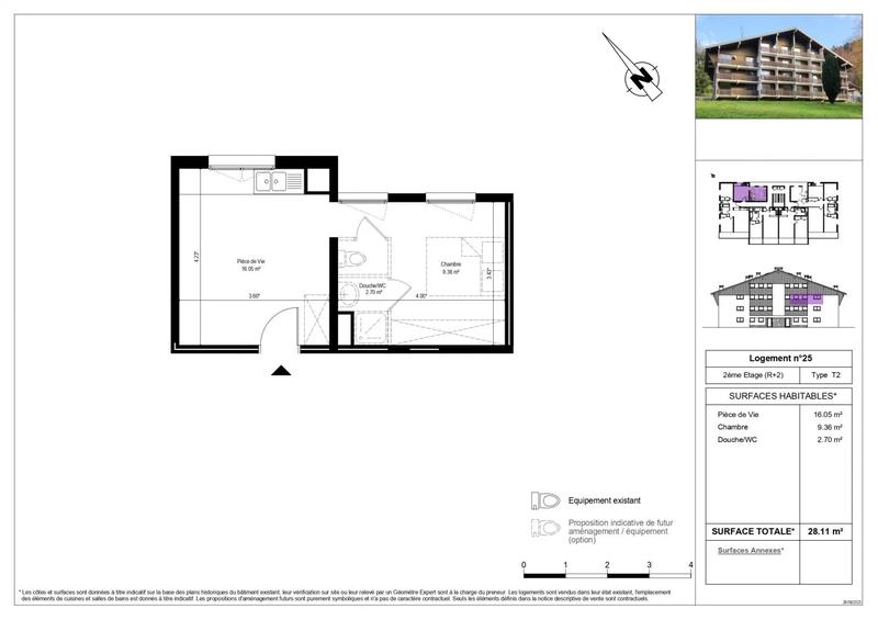 Appartement - 28 m² - 2 pièces