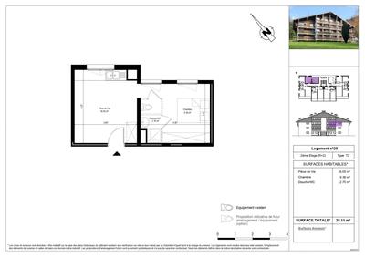 Appartement - 28 m² - 2 pièces