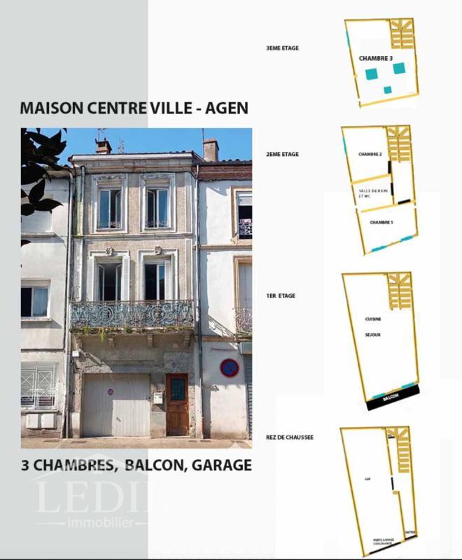 Maison de ville - 104 m² - 4 pièces