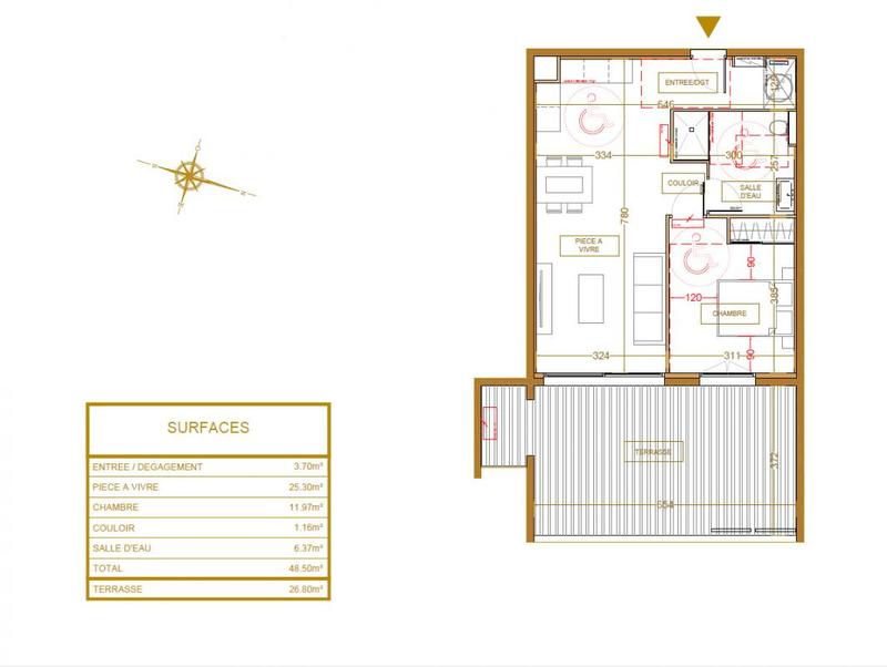 Appartement - 48 m² - 2 pièces